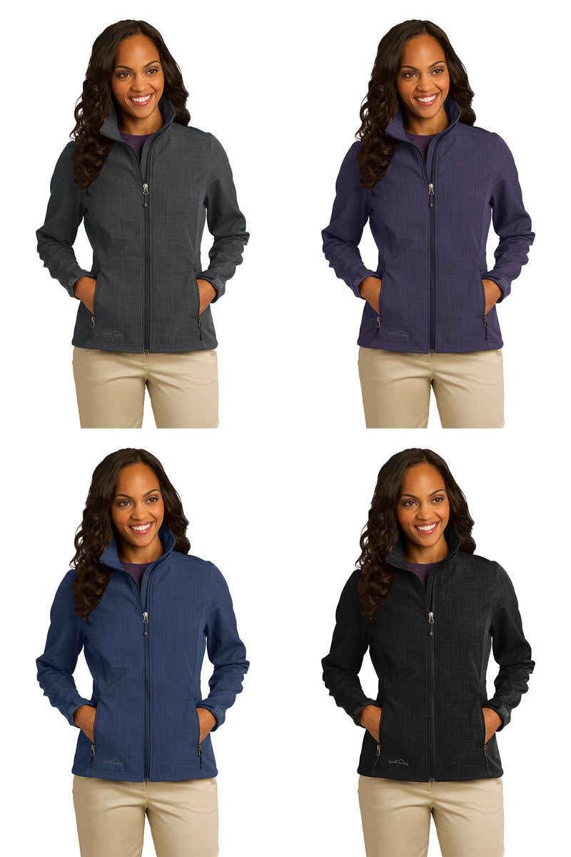 Eddie Bauer Ladies Shaded Crosshatch Soft Shell Jacket EB533 Everlasting Impressions Products Made Right