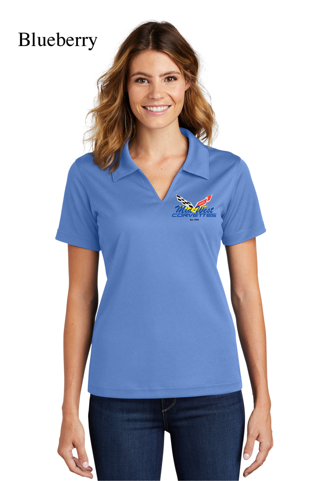 Sport-Tek® Ladies Dri-Mesh® V-Neck Polo L469 : MWC