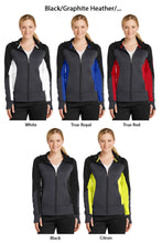 Sport-Tek: Ladies Tech Fleece Colorblock Full-Zip Hooded Jacket (LST245)