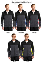 Sport-Tek: Tech Fleece Colorblock Full-Zip Hooded Jacket (ST245)