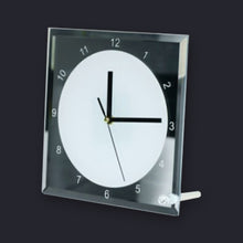 8" Square Glass Clock